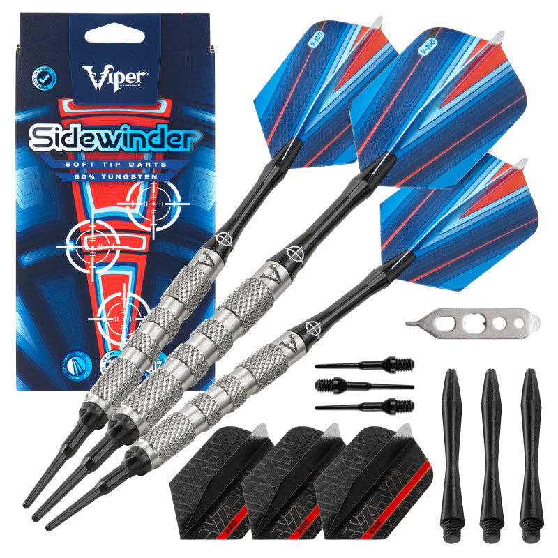 Viper Sidewinder 80% Tungsten Soft Tip Darts Knurled Barrel 18 Grams