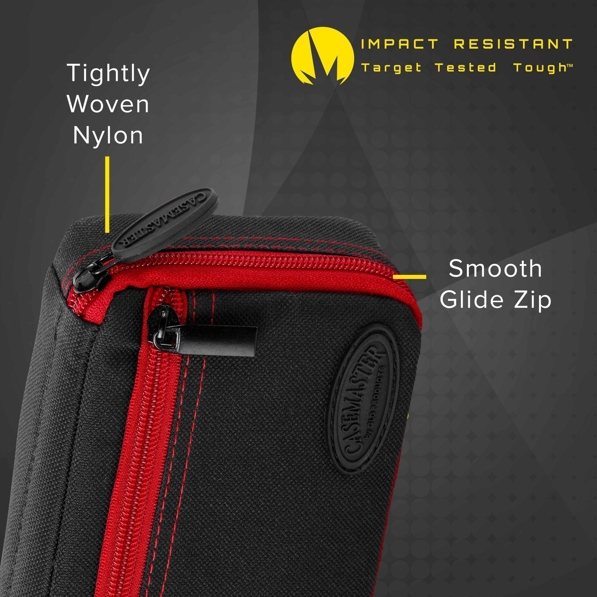 [REFURBISHED] Casemaster Plazma Dart Case Black with Ruby Zipper Refurbished Refurbished GLD Products 