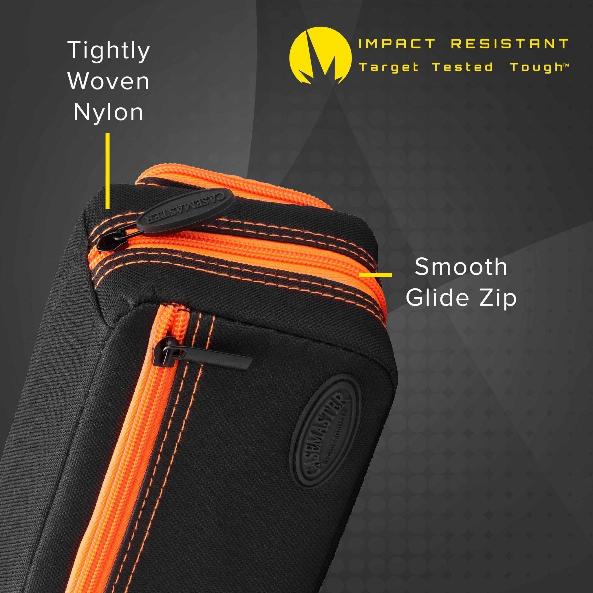 [REFURBISHED] Casemaster Plazma Pro Dart Case Black with Orange Trim and Phone Pocket Refurbished Refurbished GLD Products 