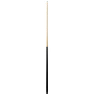 Billiard cue stick with natural wood upper shaft and black wrap lower section with ferrule