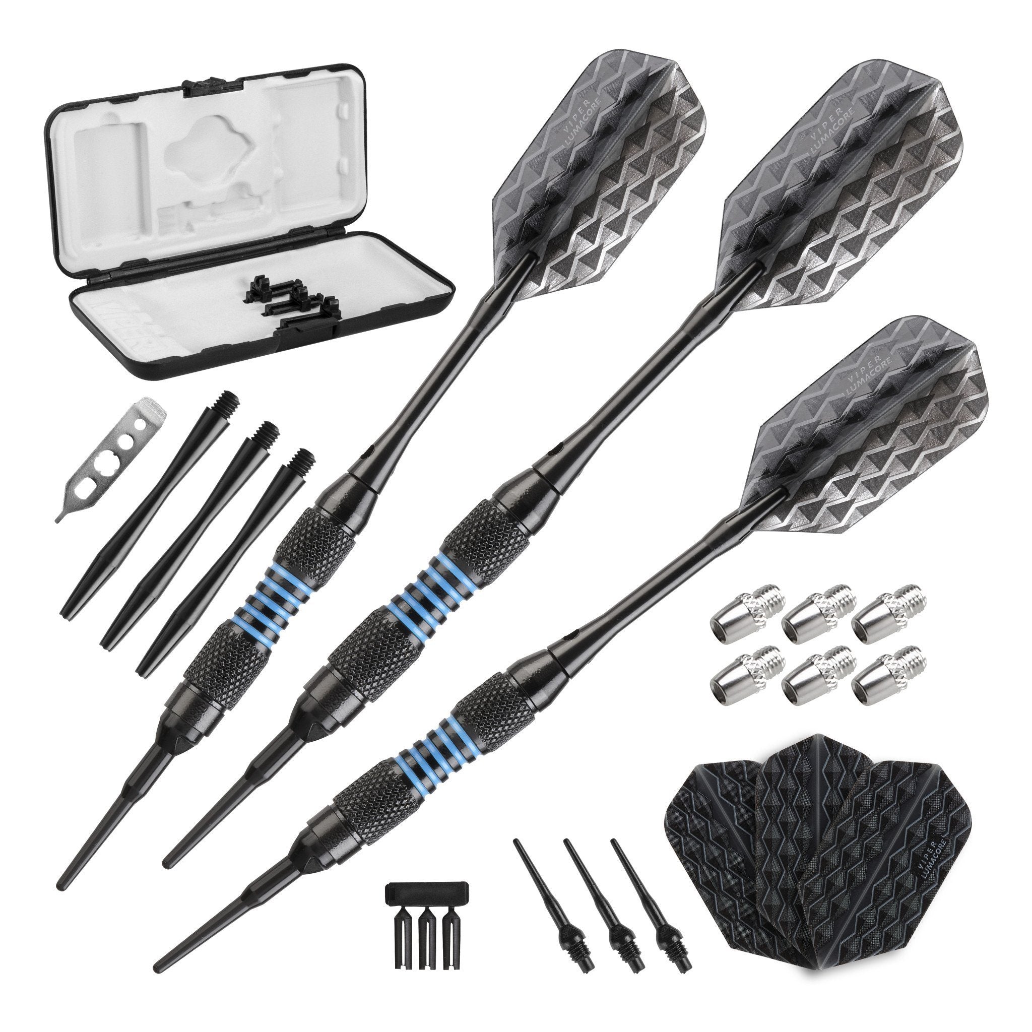 [REFURBISHED] Viper Bobcat Darts Adjustable Soft Tip Darts Blue Rings 16-18 Grams Refurbished GLD Products