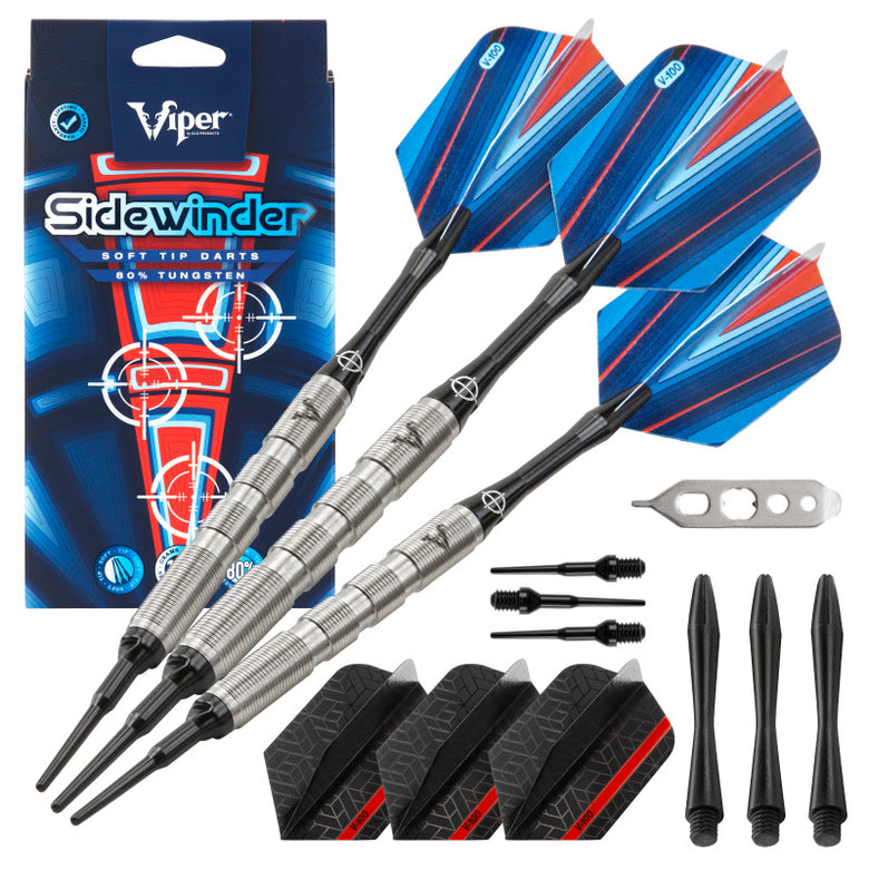 Viper Sidewinder 80% Tungsten Soft Tip Darts Ringed Barrel 18 Grams