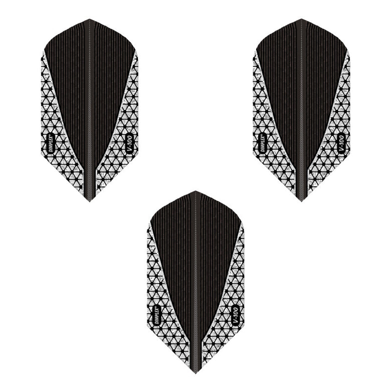 Viper Dimplex Dart Flights Slim Metallic Silver V-100 Series