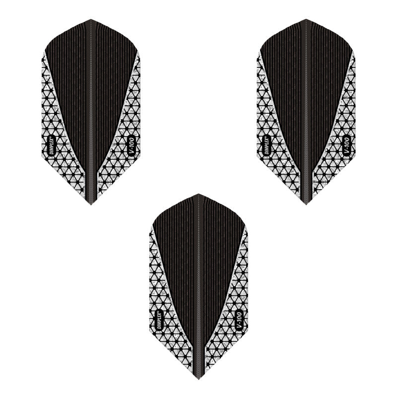 Viper Dimplex Dart Flights Slim Metallic Silver V-100 Series