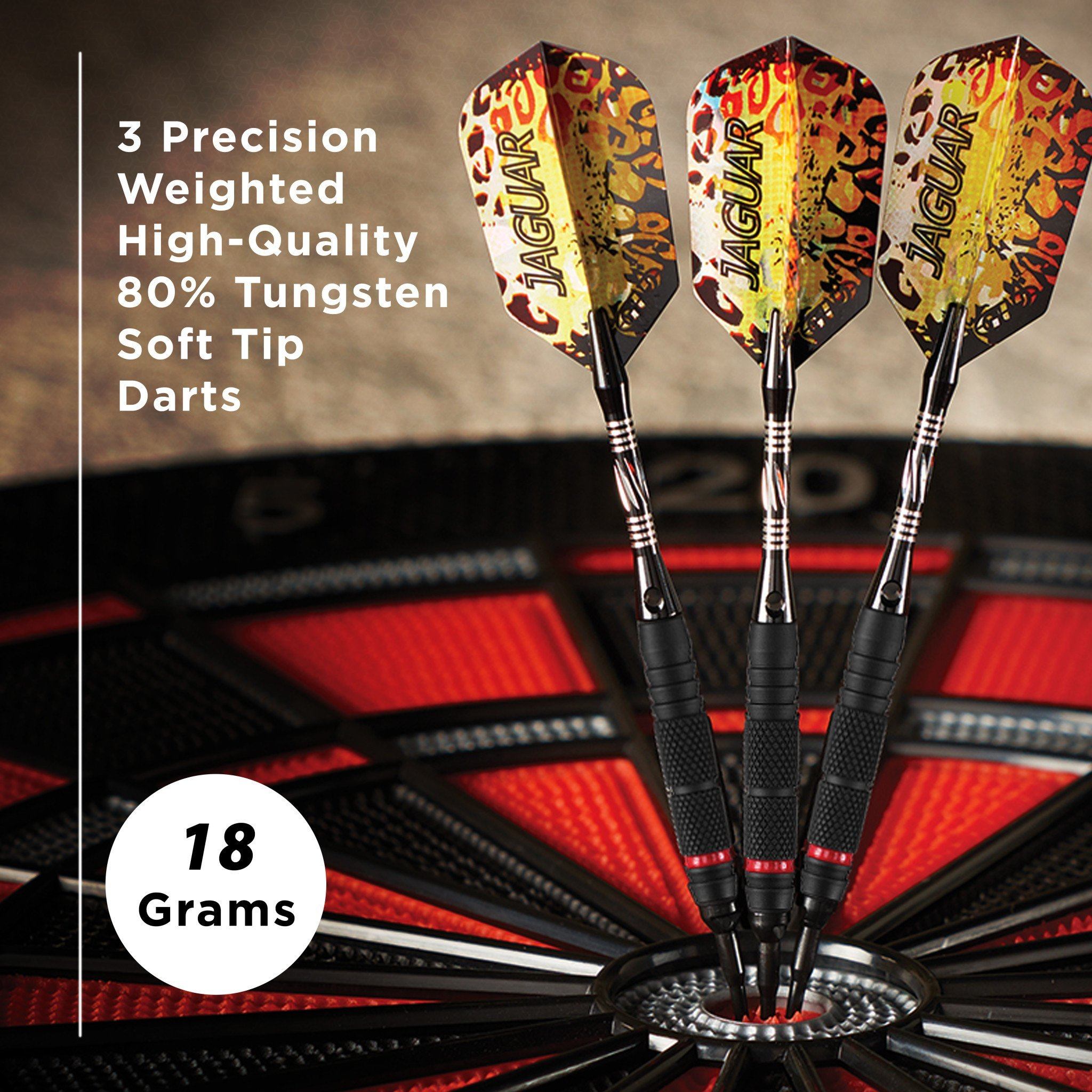 [REFURBISHED] Viper Jaguar Darts 80% Tungsten Soft Tip Darts 2 Knurled Rings 18 Grams Refurbished Refurbished GLD Products 