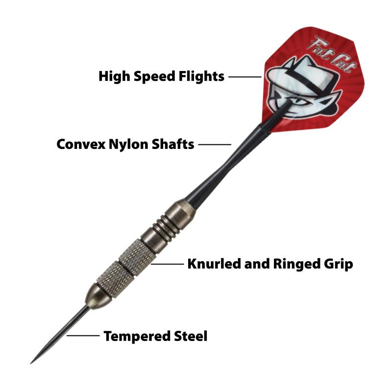 Fat Cat Twin Pack Steel Tip Darts 19 Grams Steel-Tip Darts Fat Cat 