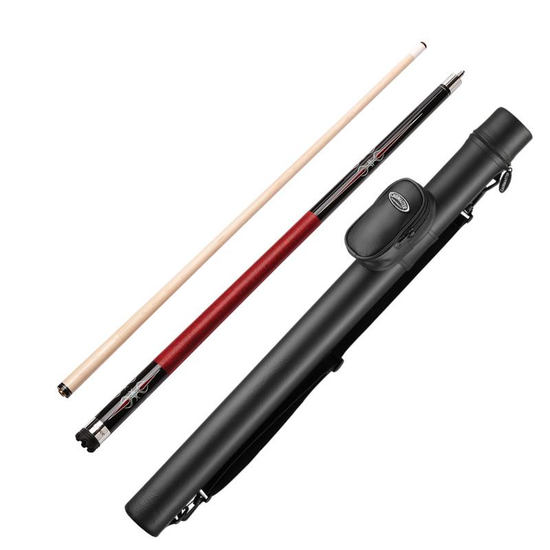 Viper Sinister Series Cue with Red/Black Wrap and Casemaster Q-Vault Supreme Black Cue Case Billiards Viper 