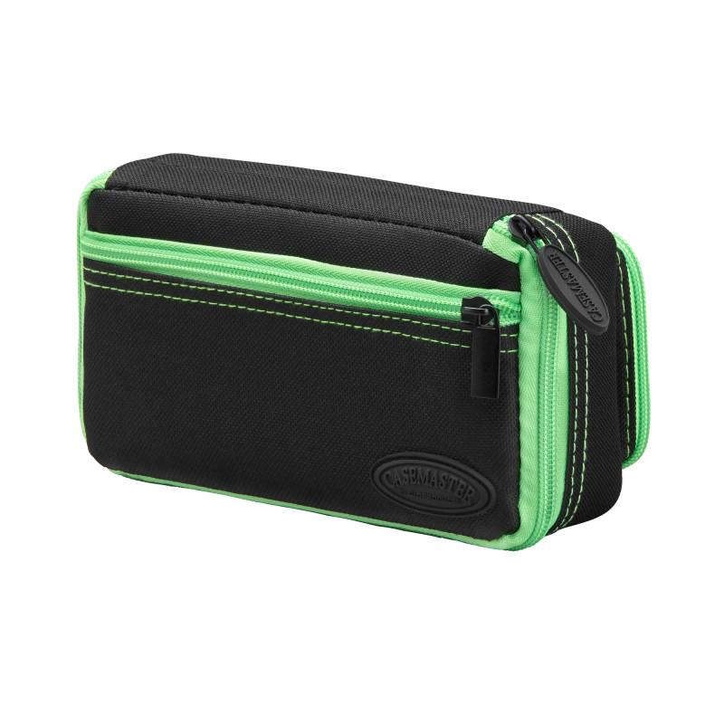 Casemaster Plazma Plus Dart Case Black with Green Trim and Phone Pocket Dart Cases Casemaster 