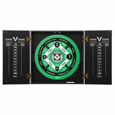 Viper Hideaway Dartboard Cabinet with Reversible Traditional and Baseball Dartboard