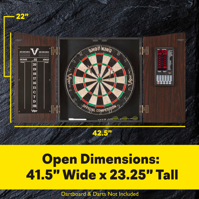 Viper Vault Deluxe Dartboard Cabinet with Pro Score