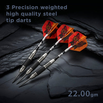 Viper The Freak Steel Tip Darts Knurled and Grooved Barrel 22 Grams