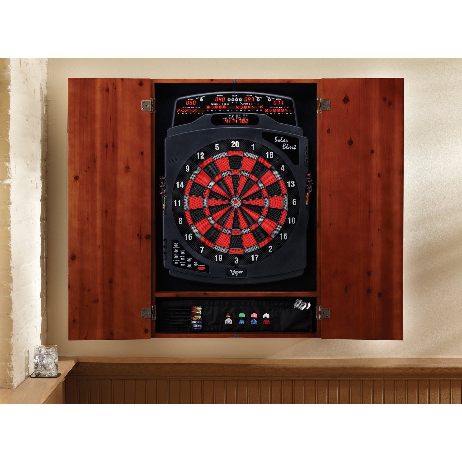 [REFURBISHED] Viper Metropolitan Cinnamon Soft Tip Dartboard Cabinet Refurbished Refurbished GLD Products 