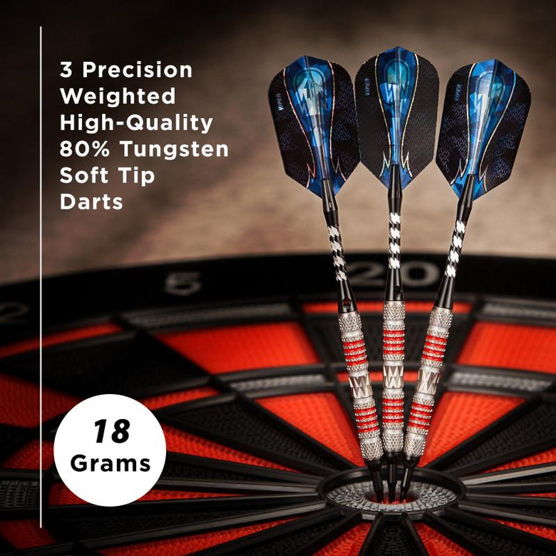 Viper Astro Darts 80% Tungsten Soft Tip Darts Red Rings 18 Grams Soft-Tip Darts Viper 