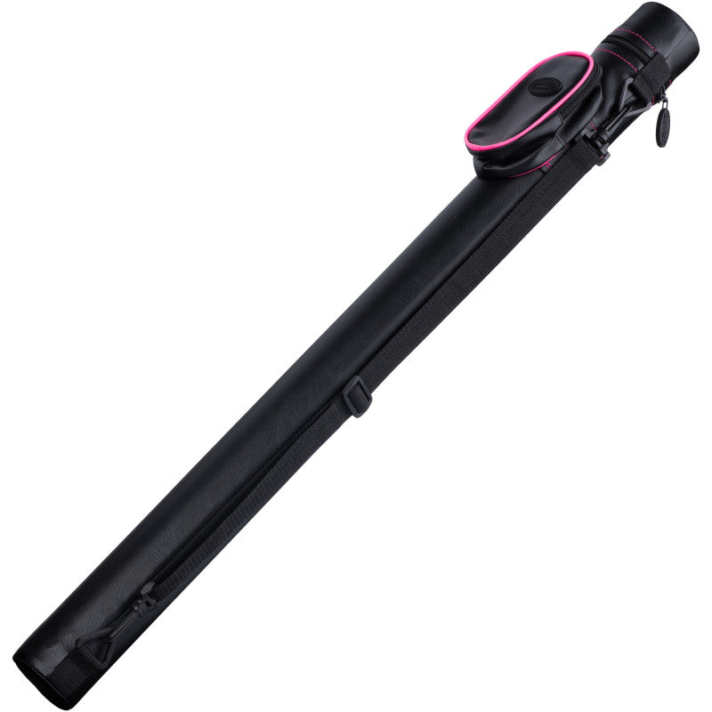 Casemaster Q-Vault Supreme Black with Pink Trim Cue Case