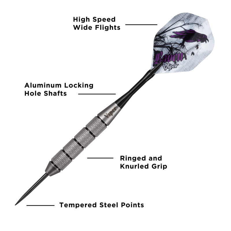 Viper Underground Steel Tip Darts Raven 25 Grams