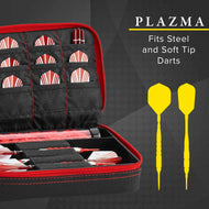 [REFURBISHED] Casemaster Plazma Dart Case Black with Ruby Zipper Refurbished Refurbished GLD Products 