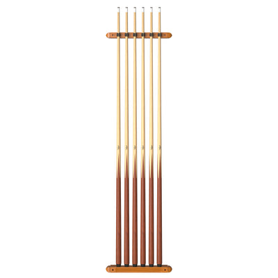 Fat Cat Oak 6 Cue 2-Piece Wall Cue Rack