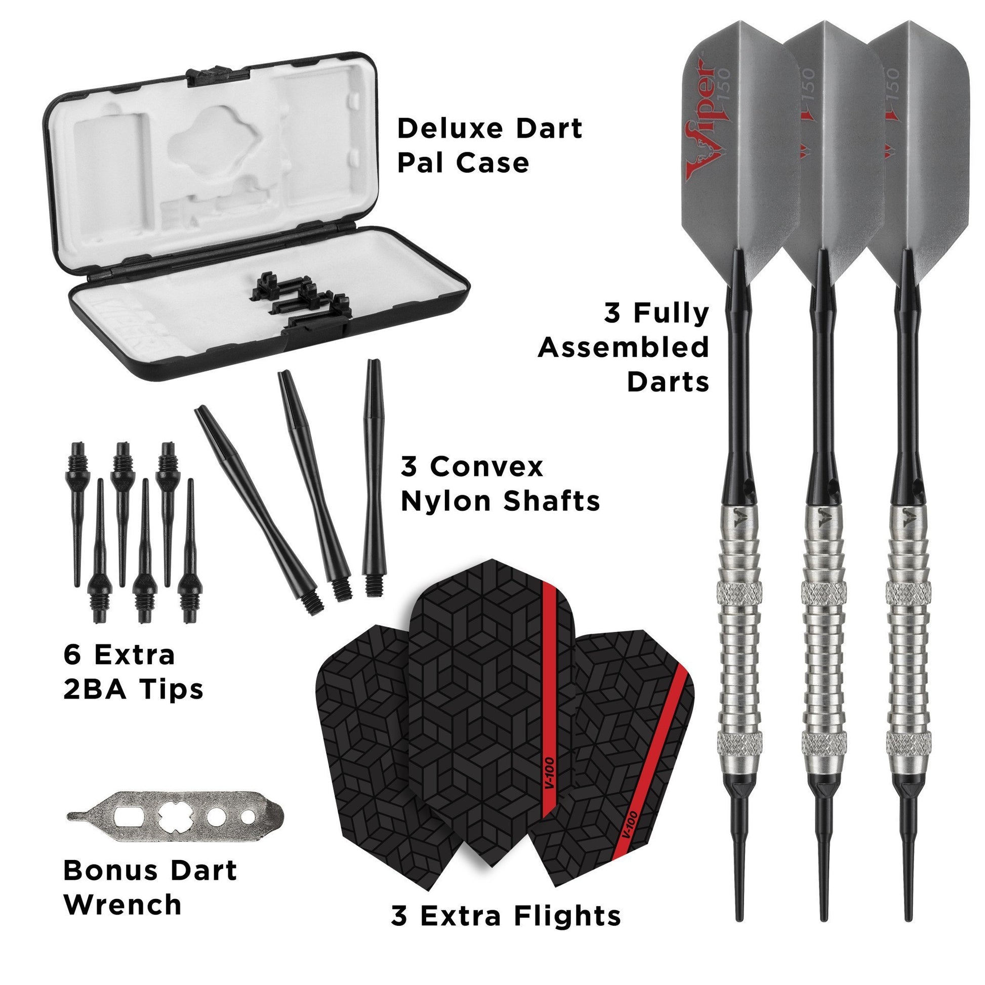 [REFURBISHED] Viper V-Factor Darts 90% Tungsten Soft Tip Darts Grooved Barrel 18 Grams Refurbished Refurbished GLD Products 