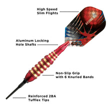 Load image into Gallery viewer, Viper Atomic Bee Darts Red Soft Tip Darts 16 Grams

