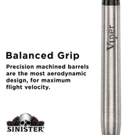 Viper Sinister 95% Tungsten Soft Tip Darts Smooth Barrel 16 Grams