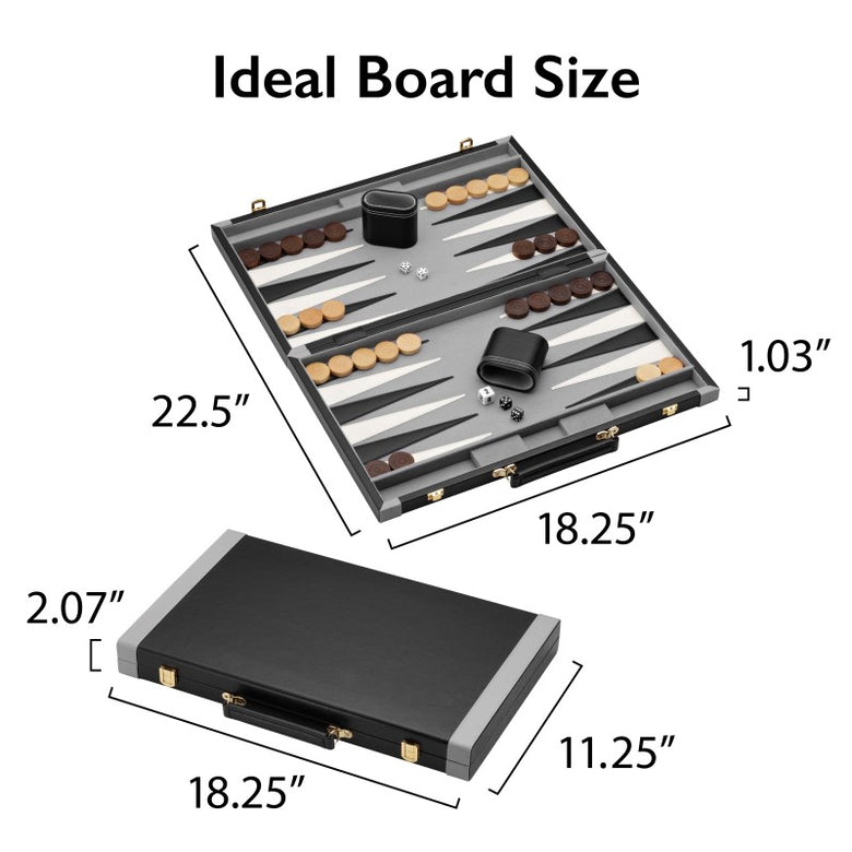 Mainstreet Classics Pennsylvania Ave 18" Backgammon Portable Set