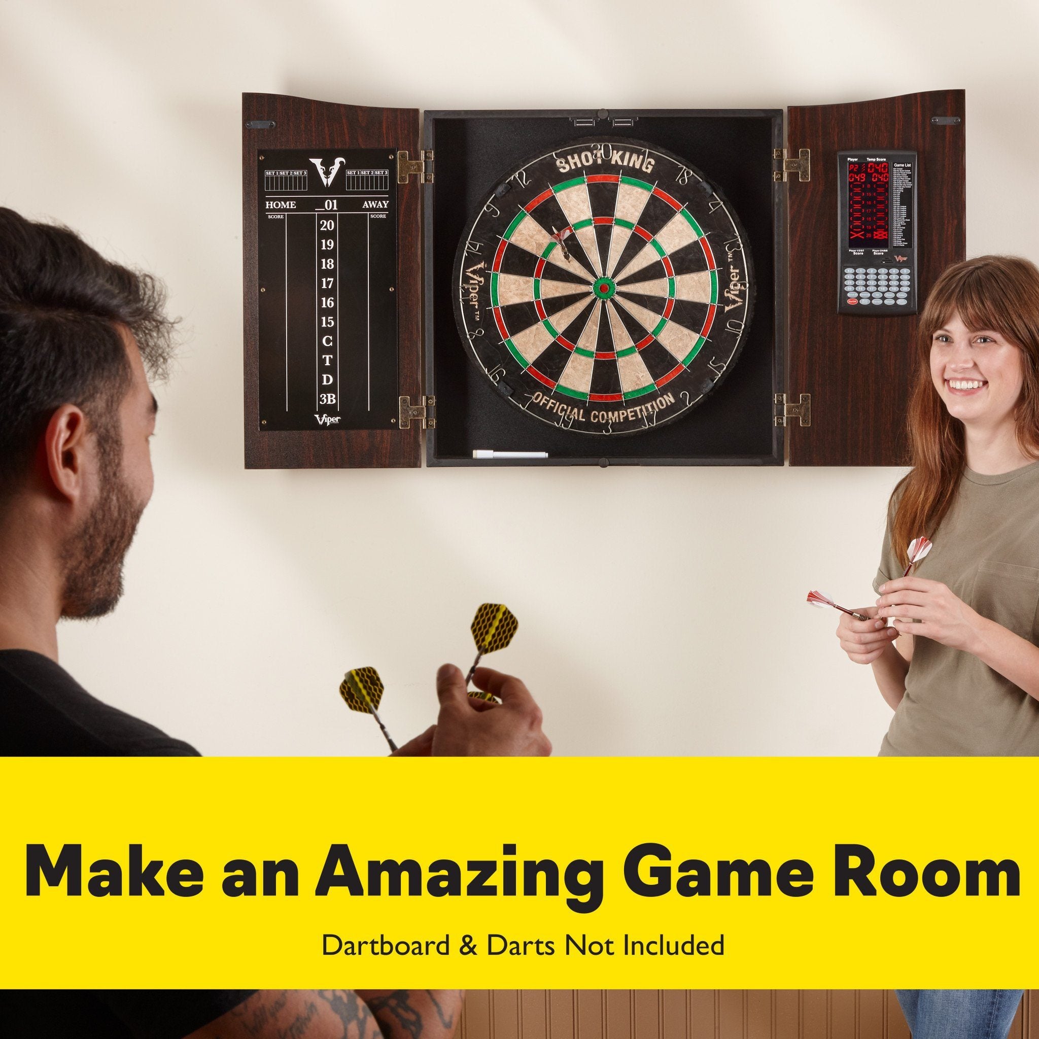 [REFURBISHED] Viper Vault Deluxe Dartboard Cabinet with Pro Score Refurbished Refurbished GLD Products 