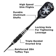 [REFURBISHED] Viper Desperado 80% Tungsten Iron Cross Soft Tip Darts 3 Knurled Rings 18 Grams Refurbished Refurbished GLD Products 