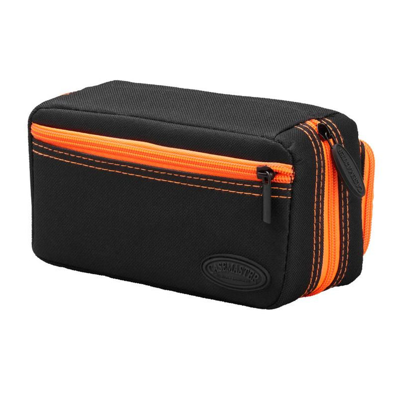 Casemaster Plazma Pro Dart Case Black with Orange Trim and Phone Pocket Dart Cases Casemaster 