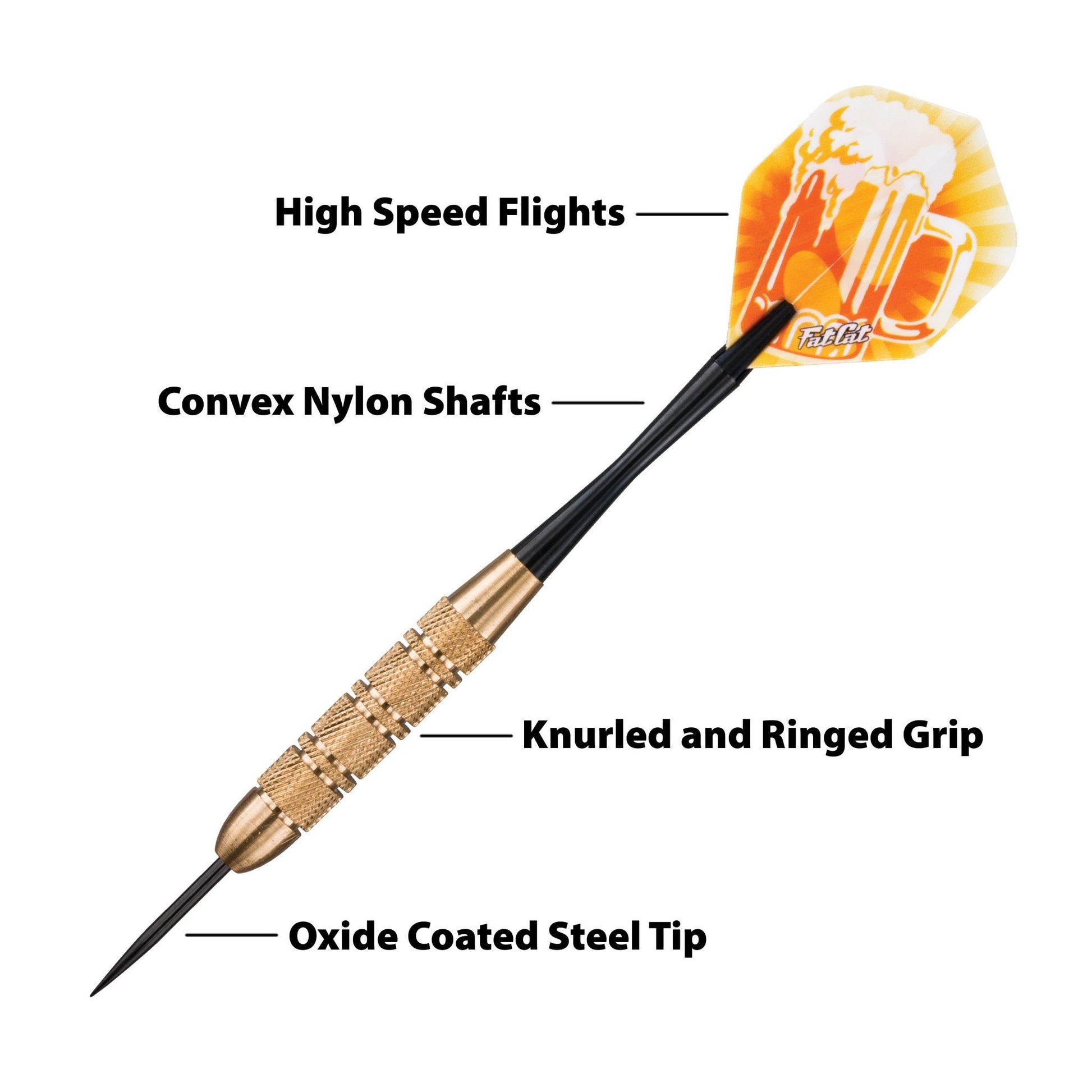 [REFURBISHED] Fat Cat Beer Darts Steel Tip Darts 17 Grams Refurbished Refurbished GLD Products 