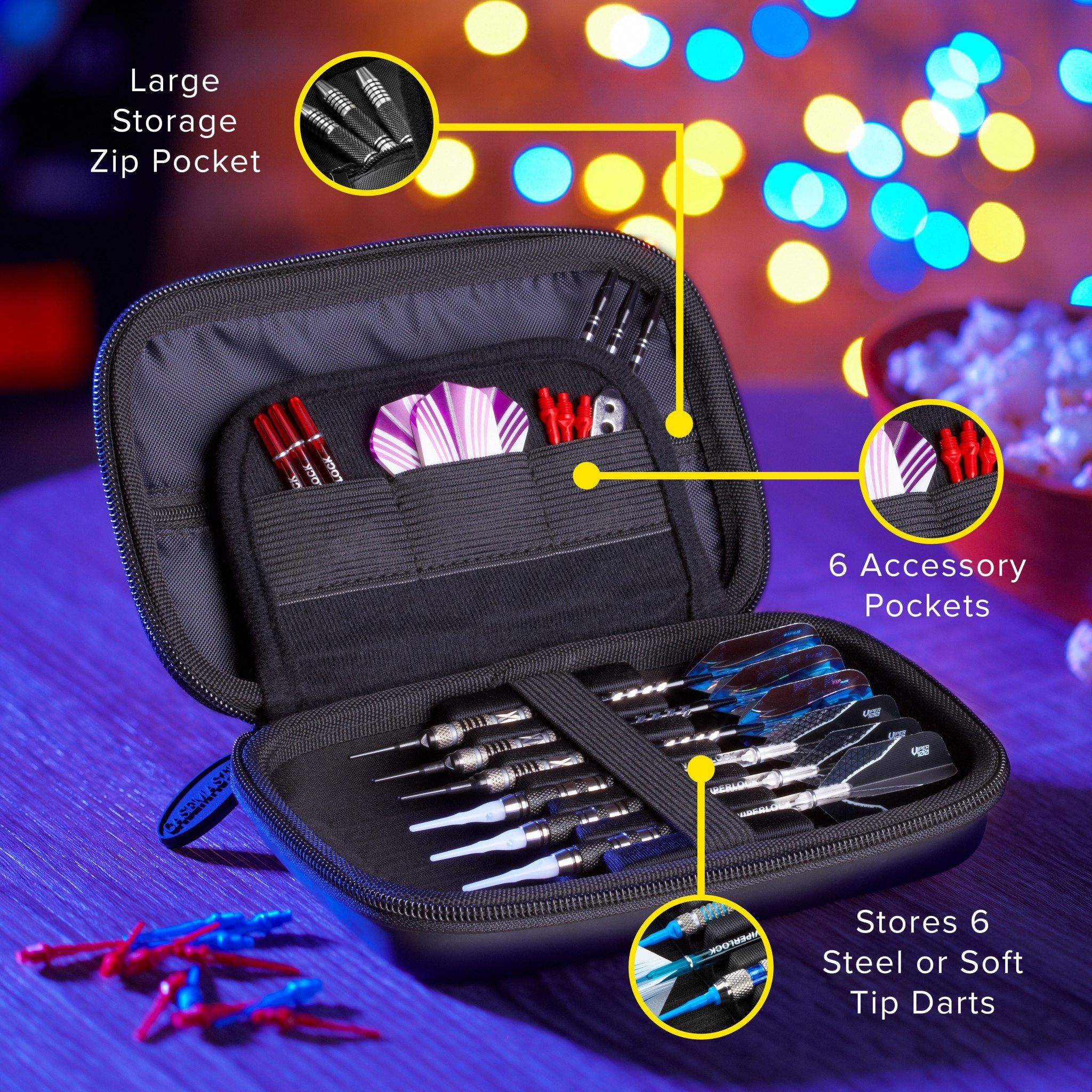 [REFURBISHED] Casemaster Sentinel Dart Case with Black Zipper Refurbished Refurbished GLD Products 