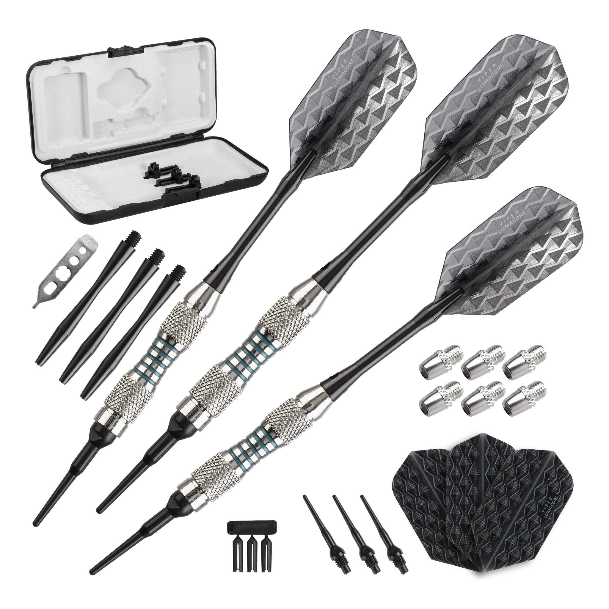 [REFURBISHED] Viper Bobcat Darts Adjustable Soft Tip Darts Green Rings 16-19 Grams Refurbished GLD Products