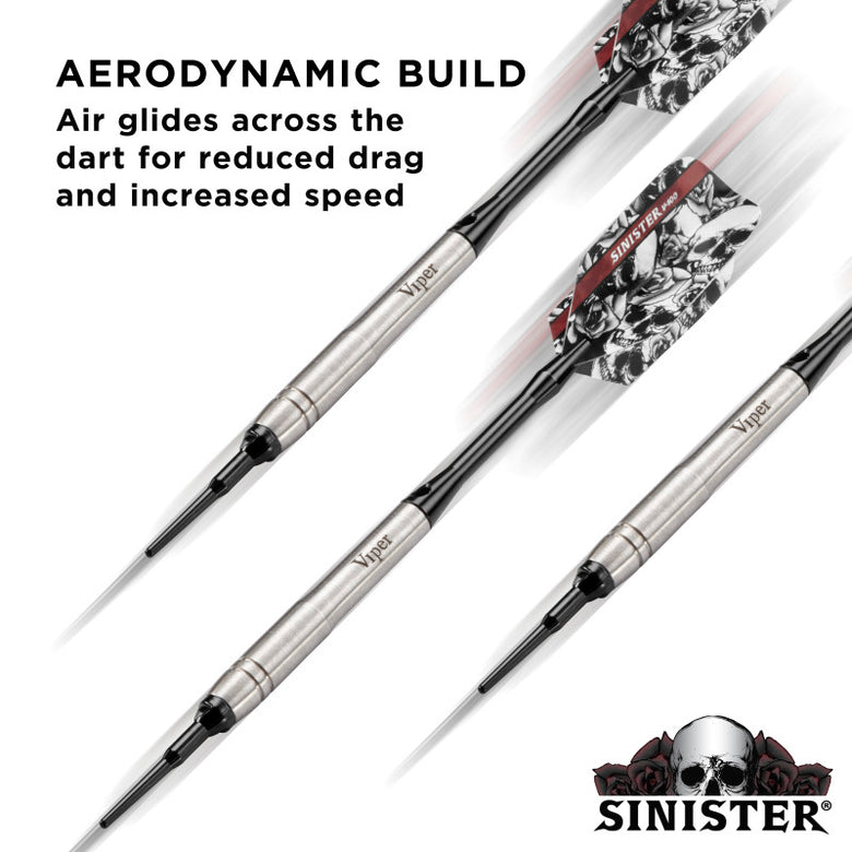 Viper Sinister 95% Tungsten Soft Tip Darts Grooved Barrel 18 Grams