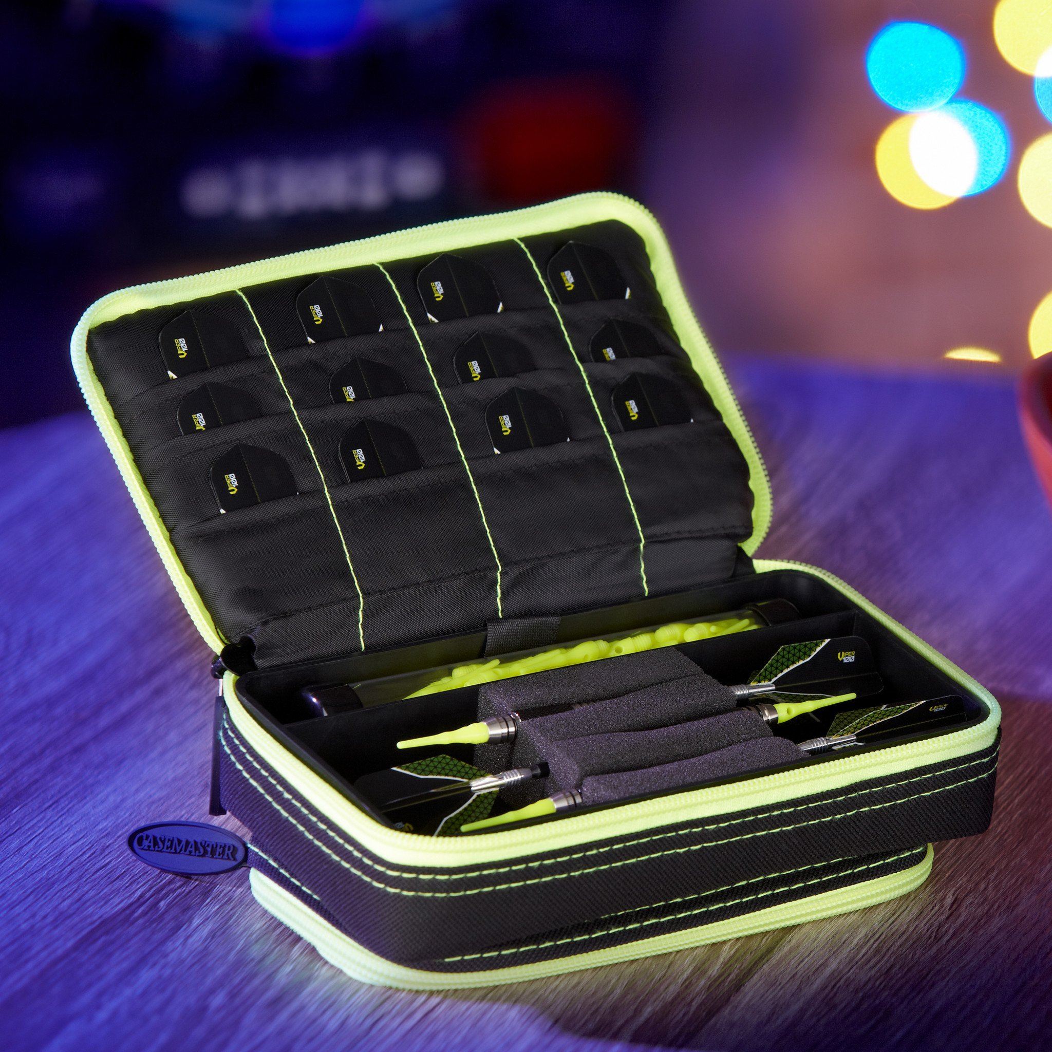 [REFURBISHED] Casemaster Plazma Plus Dart Case Black with Yellow Trim and Phone Pocket Refurbished Refurbished GLD Products 