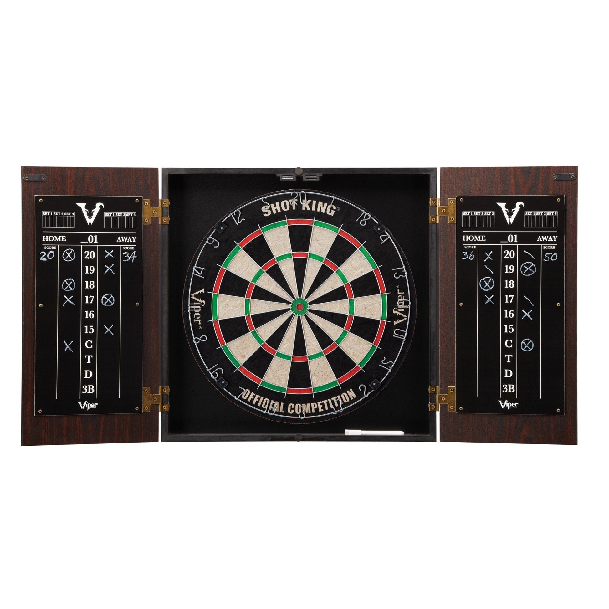 [REFURBISHED] Viper Stadium Dartboard Cabinet with Shot King Sisal Dartboard Refurbished Refurbished GLD Products 