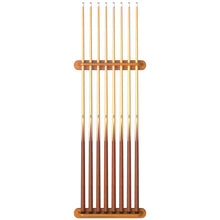 Load image into Gallery viewer, Viper Traditional Oak 8 Cue Wall Cue Rack
