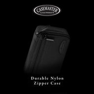 Black nylon zipper case with oval Casemaster logo on front and handle at top