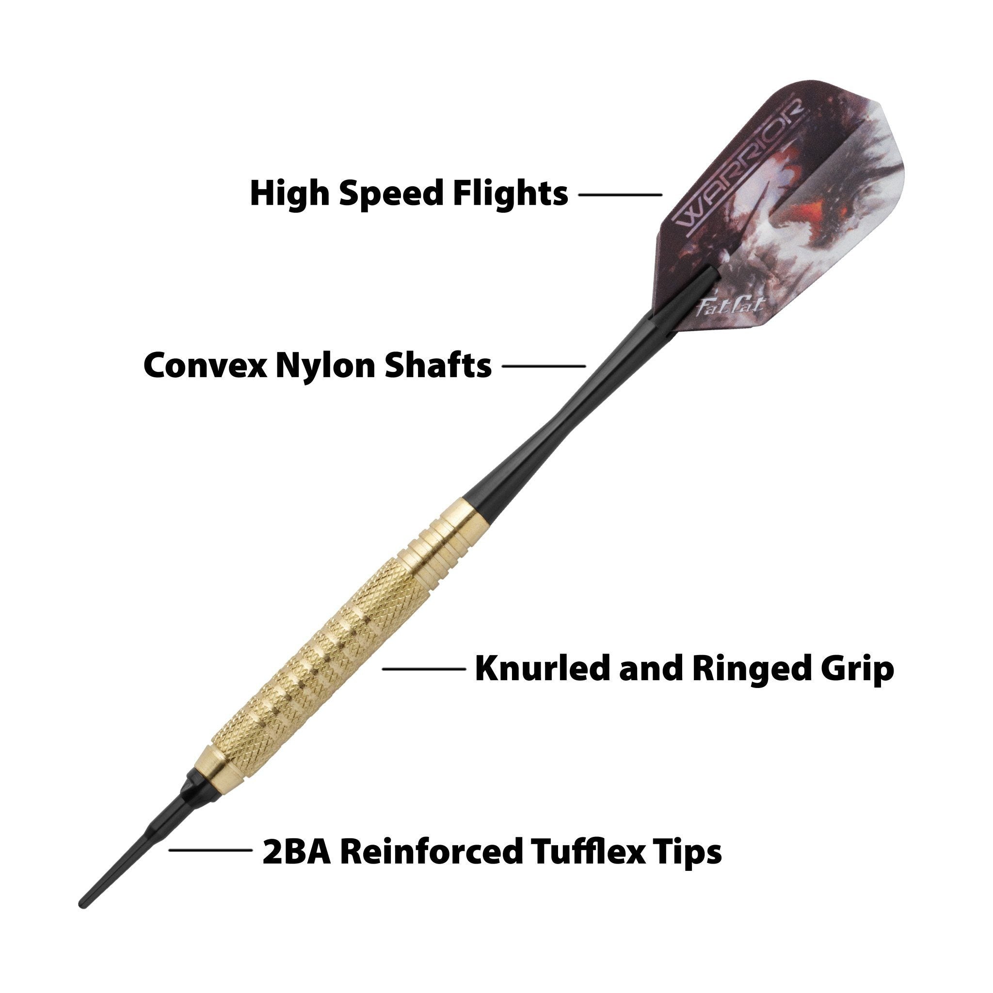 [REFURBISHED] Fat Cat Warrior Darts Soft Tip Darts 16 Grams Refurbished Refurbished GLD Products 