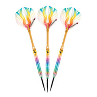 Elkadart Rainbow 90% Tungsten Steel Tip Darts Multi Color Titanium Coating 25 Grams