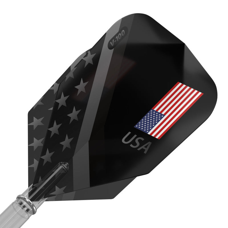 V-100 Dart Flights Standard American Flag Monochrome USA