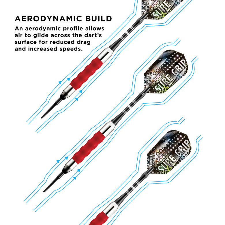 Viper Sure Grip Soft Tip Darts Red 16 Grams