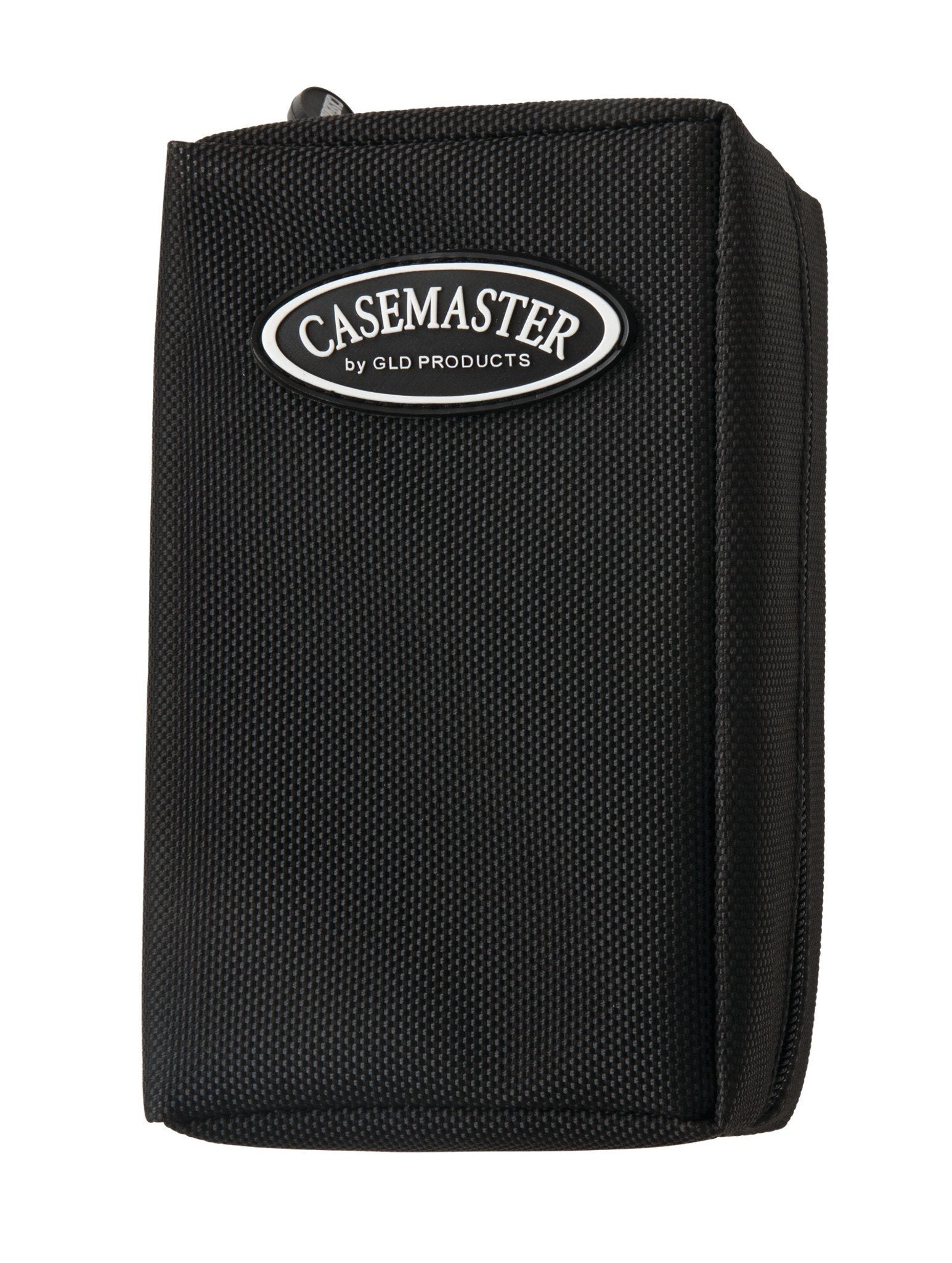 Black nylon dart case with Casemaster by GLD Products oval logo and carrying handle