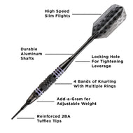 [REFURBISHED] Viper Bobcat Darts Adjustable Soft Tip Darts Purple Rings 16-18 Grams Refurbished Refurbished GLD Products 