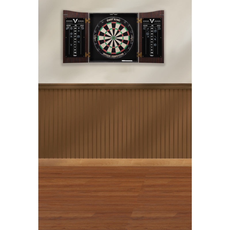 Viper Vault Dartboard Cabinet with Shot King Sisal Dartboard