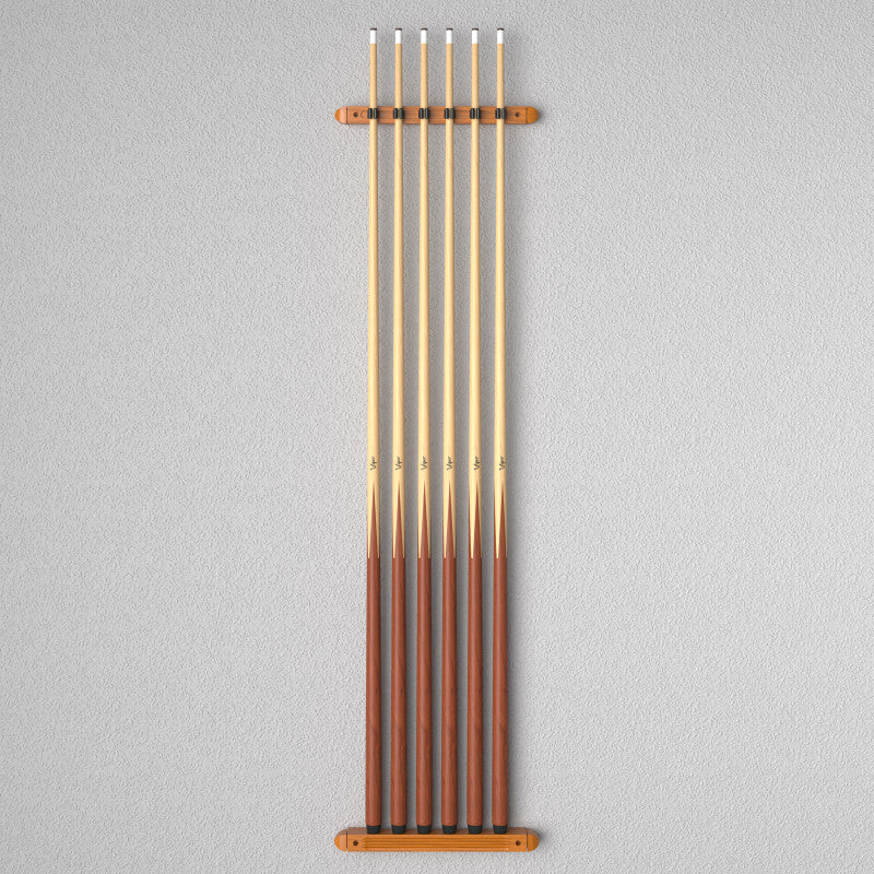 Fat Cat Oak 6 Cue 2-Piece Wall Cue Rack