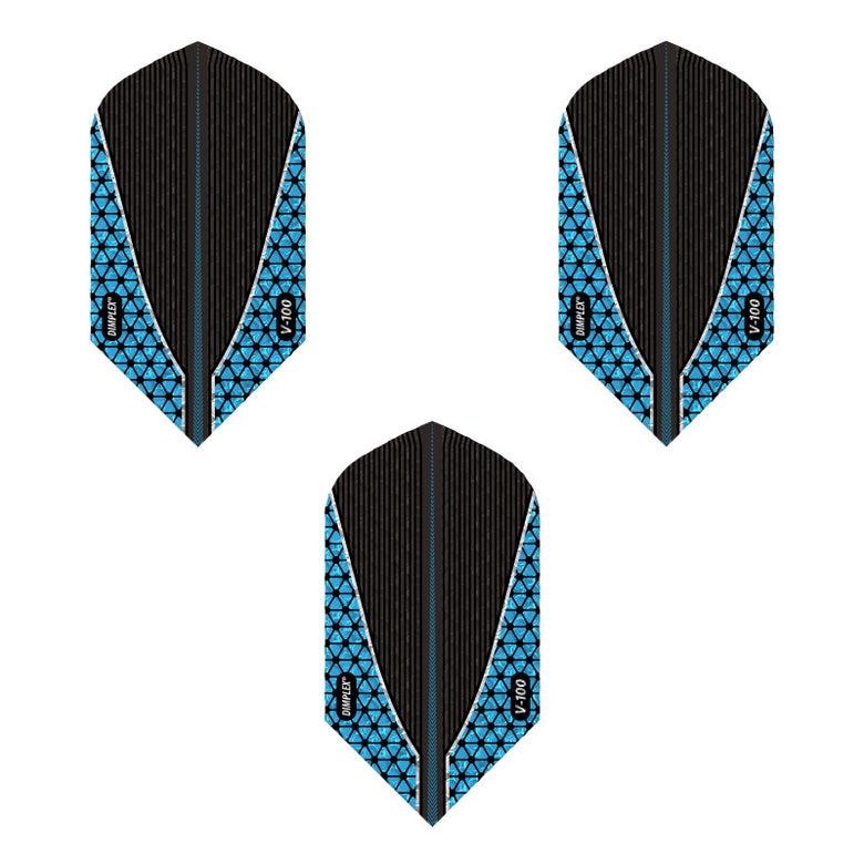 Viper Dimplex Dart Flights Slim Metallic Blue V-100 Series