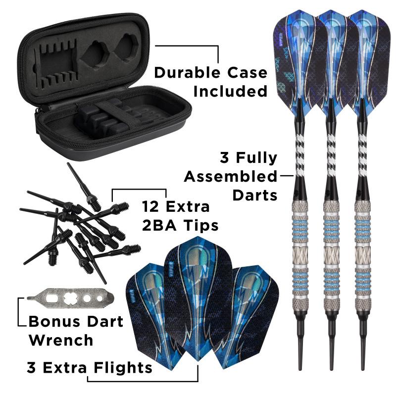 Viper Astro Darts 80% Tungsten Soft Tip Darts Blue Rings 16 Grams Soft-Tip Darts Viper 