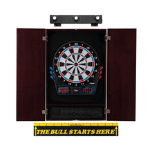 Load image into Gallery viewer, Viper 777 Electronic Dartboard, Metropolitan Mahogany Cabinet, &quot;The Bull Starts Here&quot; Throw Line Marker &amp; Shadow Buster Dartboard Lights Darts Viper 
