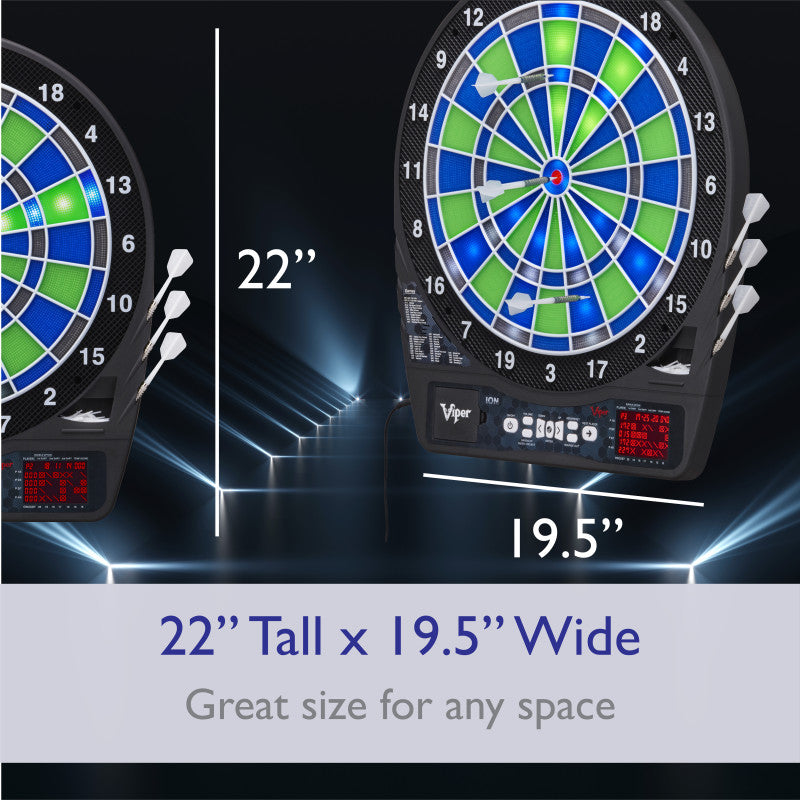 Viper Ion Illuminated Electronic Dartboard, 15.5" Regulation Target