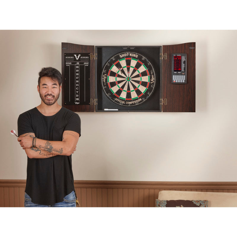 Viper Vault Deluxe Dartboard Cabinet with Pro Score