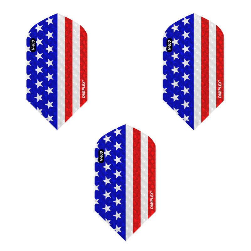 Viper Dimplex Dart Flights Slim American Flag Metallic Vertical